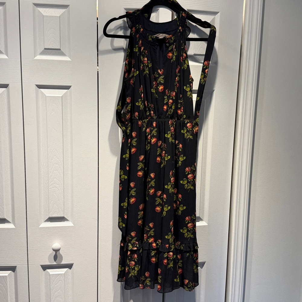 J. Crew Black Floral Wedding Dress